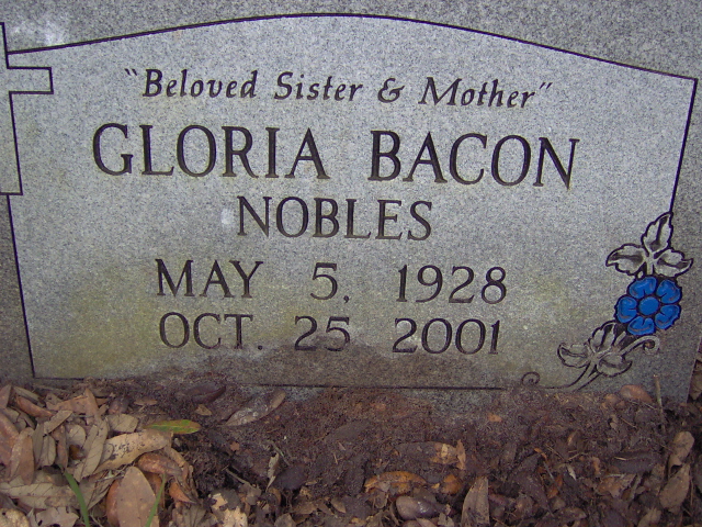 Headstone for Nobles, Gloria Bacon